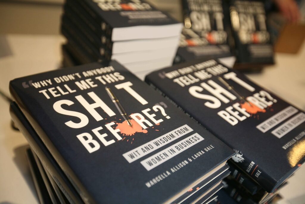 Picture of a stack of copies of Why Didn't Anyone Tell Me This Sh*t Before?