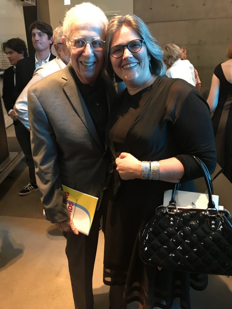 Carl Solway and Marcella Allison, the mentor and mentee, at an event in Carl’s honor. Carl’s advice and mentoring, early in Marcella’s career, spurred her passion to work with creatives of all kinds.